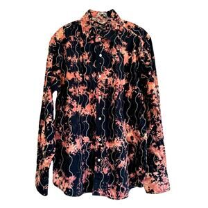 South Korean streetwear by LDX Shirt Festival Boho Mens Button Up Size S